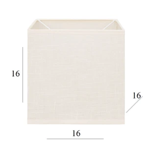 Abażur do lampki sześcian 2K-E27 ecru struktura 16/16 wys 16         