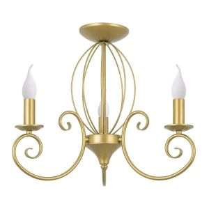 Złoty żyrandol klasyczny DOMINO O3023 W3 ZL/Le 3-ramienny 