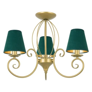 Stylowy klasyczny żyrandol DOMINO O3023 W3 ZL/AB/54/Le 3-ramienny  