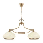 Żyrandol z klasycznymi mlecznymi kloszami ASTERA 13421/AA 2-ramienny  