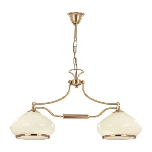 Żyrandol z klasycznymi mlecznymi kloszami ASTERA 13421/AA 2-ramienny  