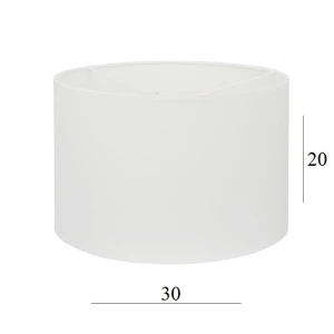 Abażur w kształcie dużego walca 9W-E27 biały 30/20
