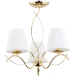 Klasyczna lampa na złotym stelażu MENOZE 127613/AA 