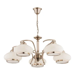 Klasyczny złoty żyrandol do salonu LANO 128305/AA 5-ramienny   