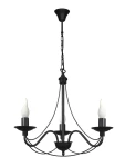 Czarny żyrandol do sypialni ROSSI 1397E1/p/AX 3-ramienny