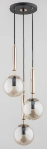 Czarno-złota lampa wisząca VOLED 163068/AA 3-ramienna  