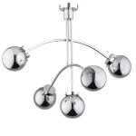 Nowoczesna chromowa lampa salonowa LUKSO 127125/AA 5-ramienny