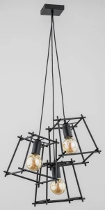 Oryginalna czarna lampa wisząca NOTE MORO 162038/AA 3-płomienna