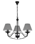 Mały klasyczny czarny żyrandol ROMA  1397E1/p/08/AX 3-ramienny