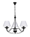 Czarny żyrandol z abażurami ROMA  1397E1/p/01/AX 3-ramienny