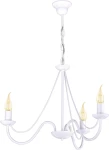 Biały potrójny żyrandol świecznikowy BARTO 13995/KA 3-ramienny  