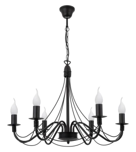 Świecznikowy żyrandol do salonu HORTENSJA 1382-6 6-płomienny