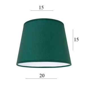 Abażur do lampki 1T-E27 butelkowa zieleń 15/20 wys 15   