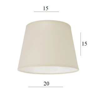 Abażur do lampki 1T-E27 ecru 15/20 wys 15    