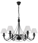 Żyrandol z abażurami do salonu HORTENSJA 1S 1382-6/01 6-płomienny