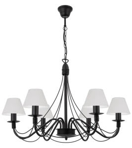 Żyrandol z abażurami do salonu HORTENSJA 1S 1382-6/01 6-płomienny