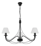 Żyrandol z abażurami do sypialni HORTENSJA 1S 1382-3/01 3-płomienny
