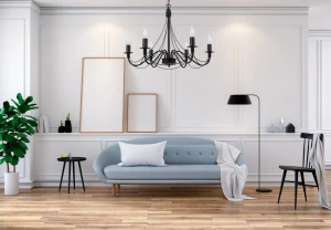 Świecznikowy żyrandol do salonu HORTENSJA 1382-6 6-płomienny (1)