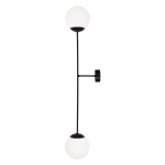 Podwójny elegancki czarny kinkiet SAWE K-14927/KA