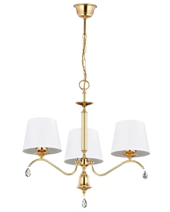 Elegancki złoty żyrandol do sypialni EGIDES 11794 EG 3 MS/B/J 3-ramienny