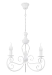 DALIA 1374-3/BIA  biały żyrandol świecznikowy do sypialni 3-płomienna