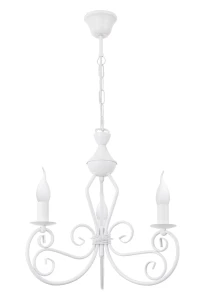 DALIA 1374-3/BIA  biały żyrandol świecznikowy do sypialni 3-płomienna