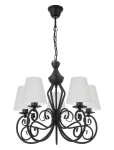 Klasyczny czarny żyrandol DALIA 1374-5/AB/01 5-płomienny  