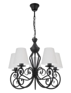 Klasyczny czarny żyrandol DALIA 1374-5/AB/01 5-płomienny  