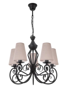 Uniwersalny czarny żyrandol DALIA 1374-5/2S/13 5-płomienny   