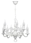 Duży biały żyrandol świecznikowy PŁOMYK BIS 1387/W9/BIA/Le    