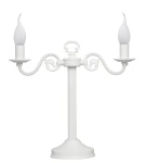 Lampa stołowa świecznikowa biała PŁOMYK BIS 1388/L2/BIA/Le 2-ramienna 
