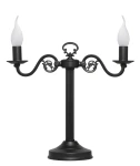Lampa stołowa świecznikowa czarna PŁOMYK BIS 1388/L2/CZA/Le 2-ramienna 