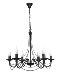 Żyrandol do salonu ROSSI czarny 1397K1/AX 6-ramienny
