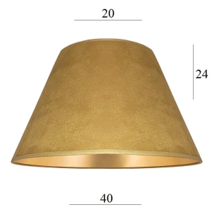 Abażur welurowy do lampy podłogowej 6S MIODOWO-ZŁOTY 20/40 wys 24 