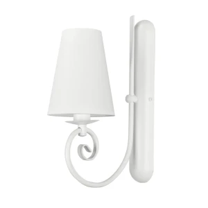 Biały kinkiet na ścianę z abażurem KLIWO 1717/26/01