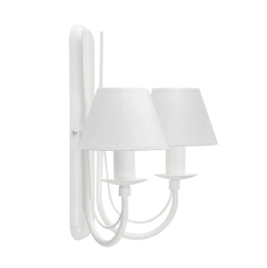 Biały klasyczny kinkiet podwójny JEWESOS 12046/26/01