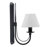 Czarny kinkiet z abażurem do sypialni ROMANOS 12047/27/01