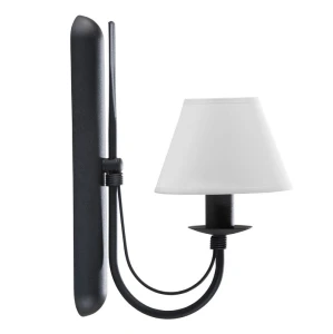 Czarny kinkiet z abażurem do sypialni ROMANOS 12047/27/01