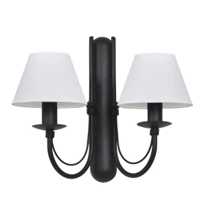 Czarny podwójny kinkiet od salonu JEWESOS 12046/27/01