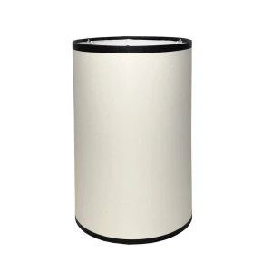 Abażur do lampki walec 2W-E27 ecru z czarną lamówką 15/22 