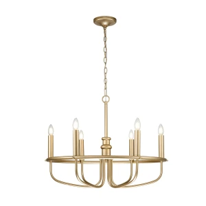 Ekskluzywny żyrandol świecznikowy złoty CAPTAL KL/C1APITOL/HILL6/PNBR/EL