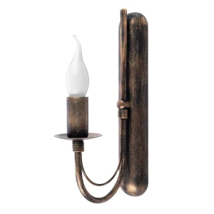 Kinkiet do sypialni stare złoto JEWESOS 12047/24 lampa na ścianę świecznik