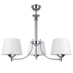 Srebrna lampa sufitowa do pokoju AZALIA CHROM 615-3/CH/01 żyrandol z 3 żarówkami