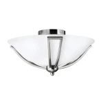 Klasyczny plafon sufitowy srebrny ze szklanym kloszem BOSSA HK/B1OLLA/F/EL 
