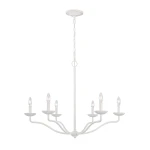 Minimalistyczny żyrandol biały świecznikowy ANNA FE/A1NNIE6/PSW/EL