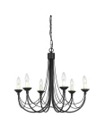 Żyrandol ze świecznikami czarny 6-płomienny  CHESAPEAKE C1B6/BLACK/EL