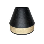 Klosz abażur do lampy w stylu industrialnym LOFT 10/20 wys 16 cm BLACK/LIGHT WOOD 