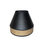 Abażur w formie stożka do lampy wiszącej LOFT 10/20 wys 16 cm BLACK/DARK WOOD
