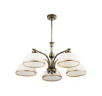 Elegancki klasyczny żyrandol z kloszami MONTE 11164 MN 5/J 5-punktowy