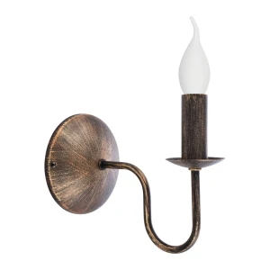 Klasyczny kinkiet ścienny czarno-złoty GOLDSUN CLASSIC 1338G/24